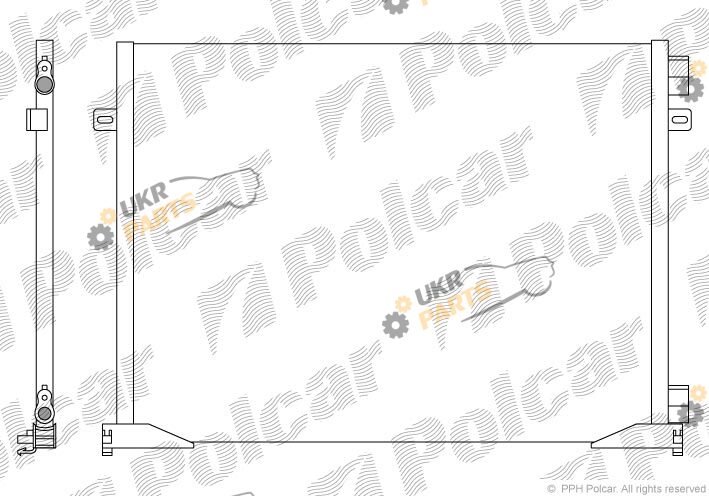Радиатор кондиционера Polcar 6026K8C1