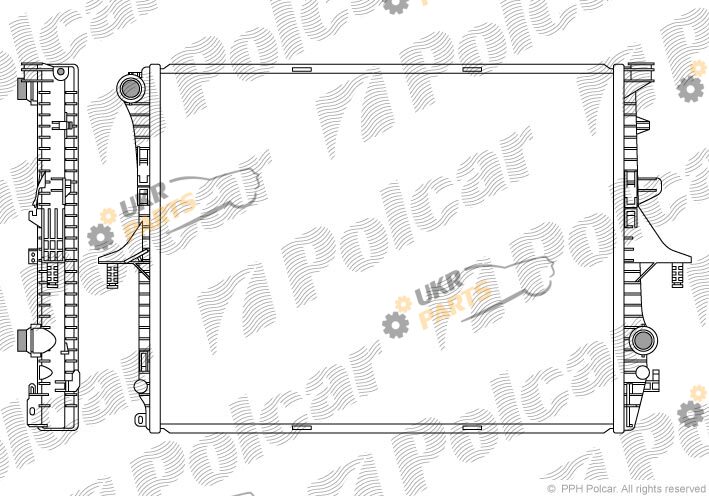 Радиатор охлаждения двигателя Polcar 958008-1