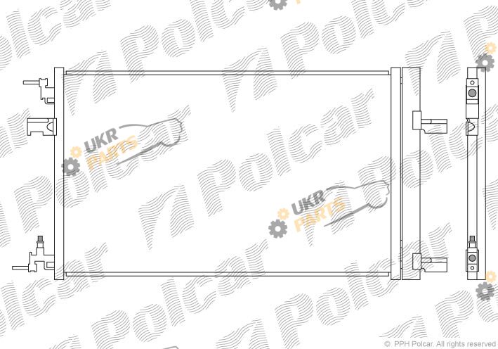 Радиатор кондиционера Polcar 5511K8C2S