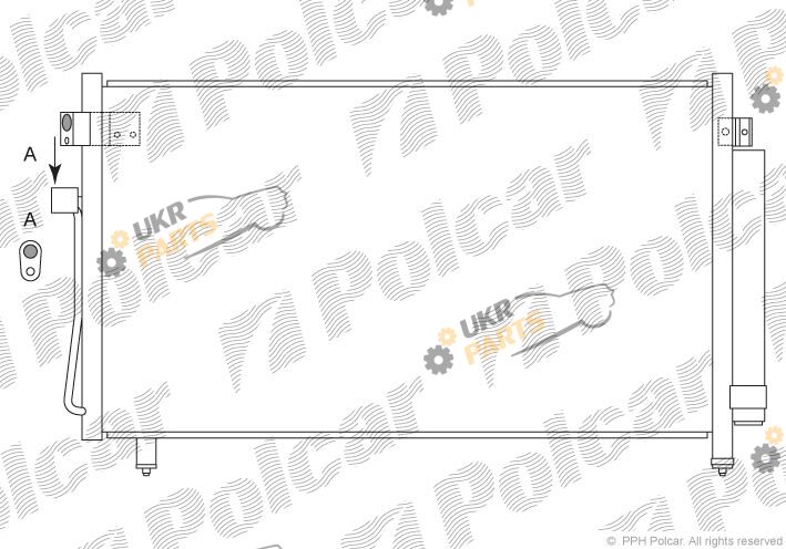 Радиатор кондиционера Polcar 7241K82K