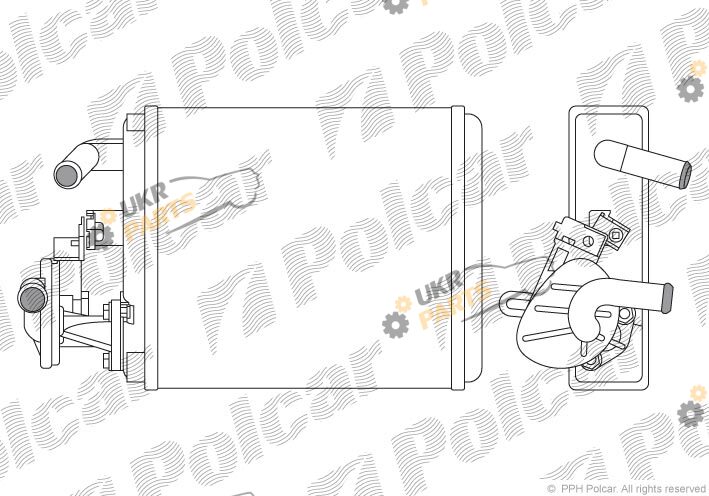 Радиатор печки Polcar 3004N8-1