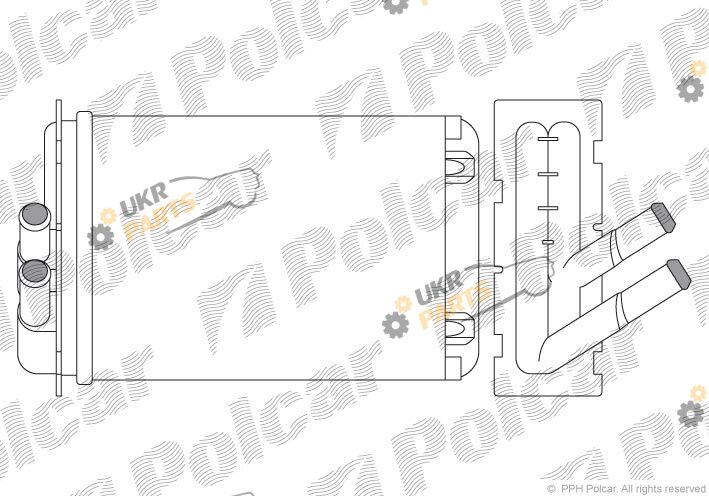Радиатор печки Polcar 6712N8-1