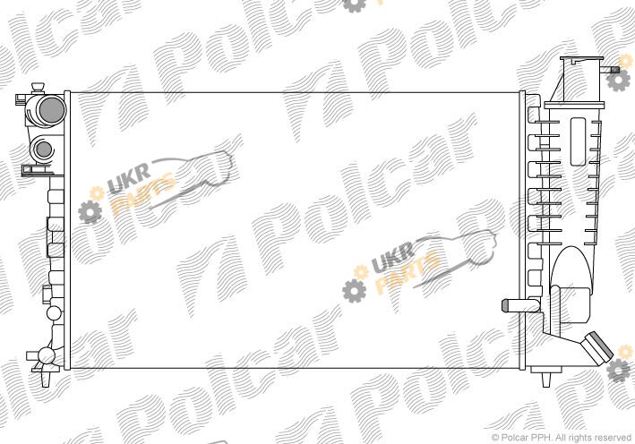 Радиатор охлаждения двигателя Polcar 232608-A