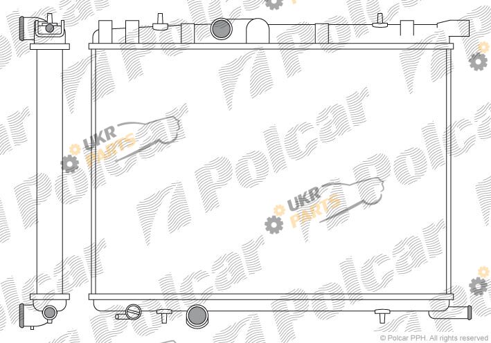 Радиатор охлаждения двигателя Polcar 232808A2