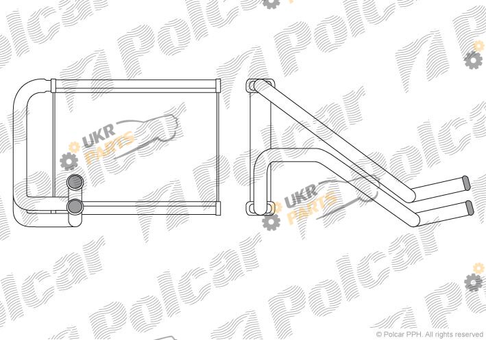 Радиатор печки Polcar 4028N81X