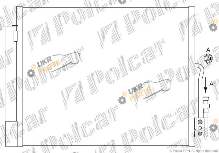 Радиатор кондиционера Polcar 5546K8C1S