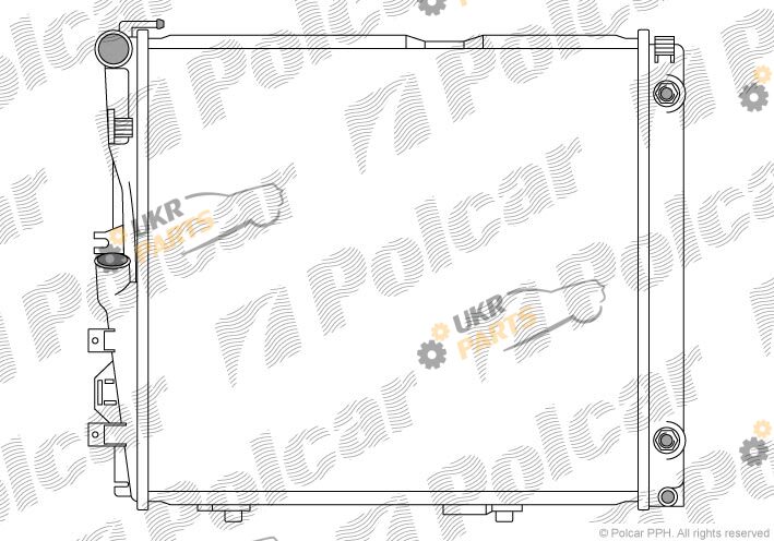 Радиатор охлаждения двигателя Polcar 502408A0