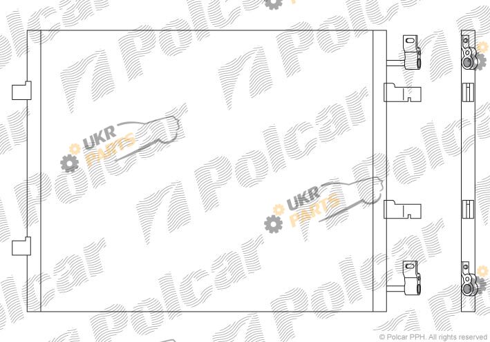 Радиатор кондиционера Polcar 6027K8C1S