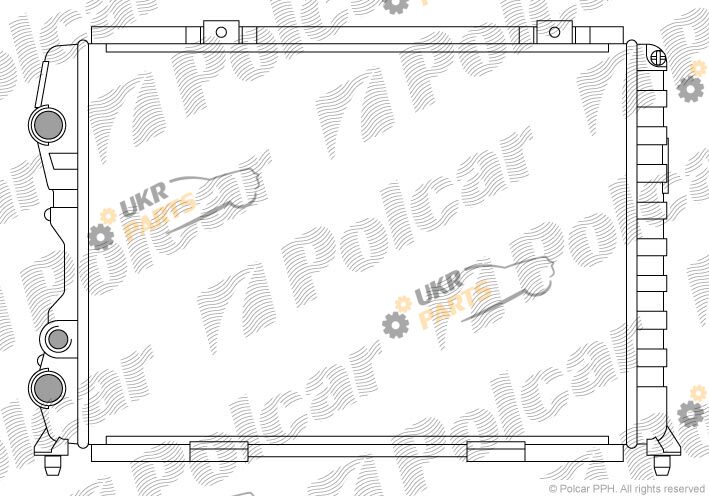 Радиатор охлаждения двигателя Polcar 143708A1