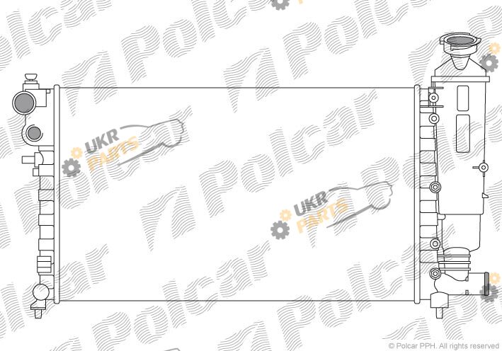 Радиатор охлаждения двигателя Polcar 230608A2