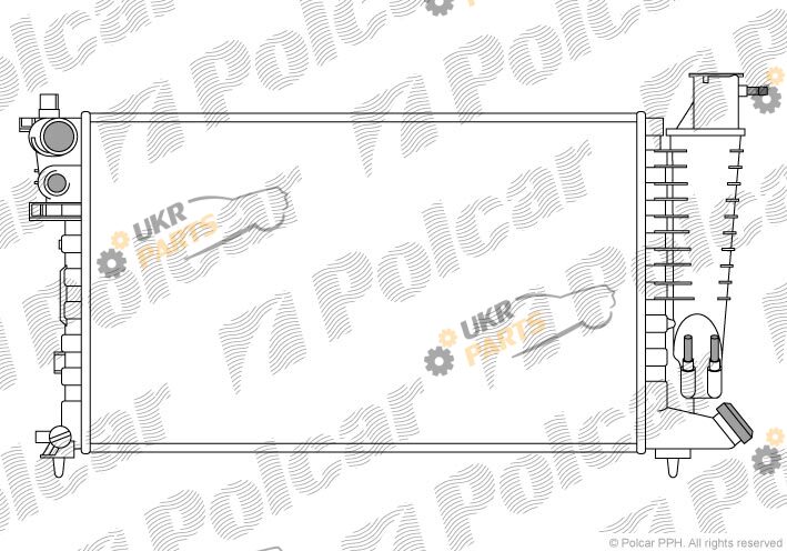 Радиатор охлаждения двигателя Polcar 232408A6