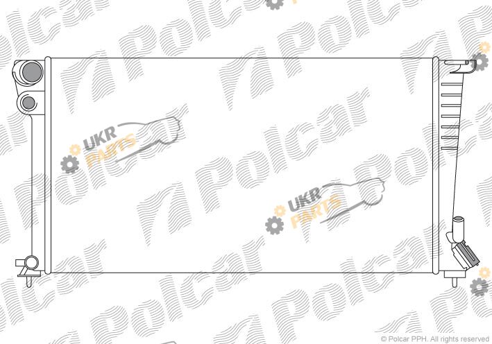 Радиатор охлаждения двигателя Polcar 232608A8
