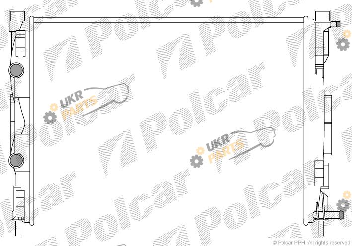 Радиатор охлаждения двигателя Polcar 601208A3