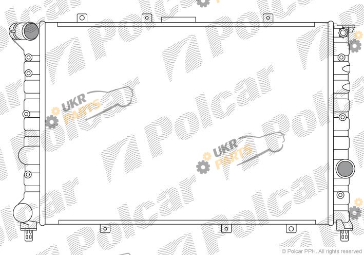 Радиатор охлаждения двигателя Polcar 140808A4