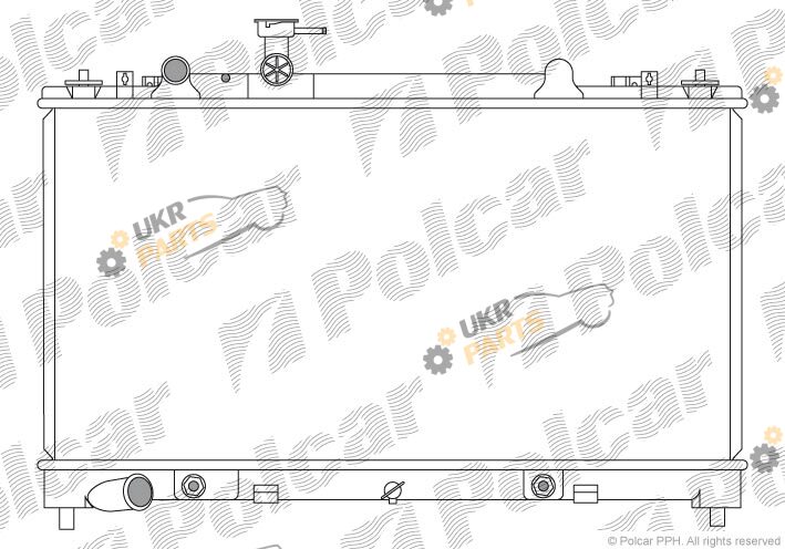 Радиатор охлаждения двигателя Polcar 456008-4