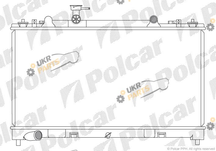 Радиатор охлаждения двигателя Polcar 456008-5