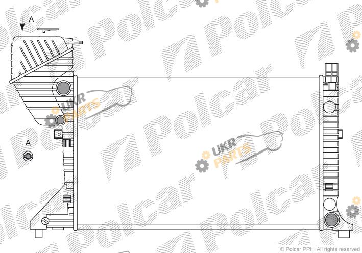 Радиатор охлаждения двигателя Polcar 506308A1