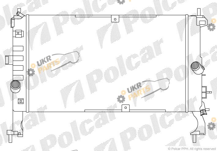 Радиатор охлаждения двигателя Polcar 555908A3
