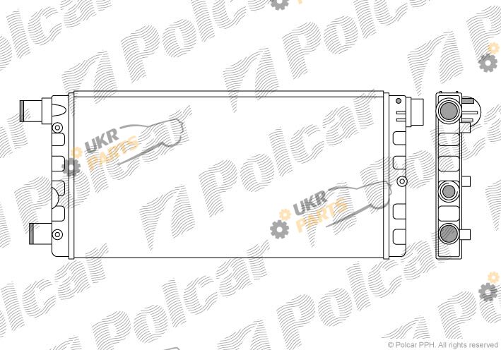 Радиатор охлаждения двигателя Polcar 300108B2