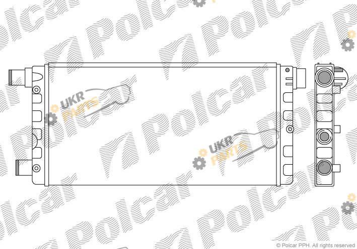 Радиатор охлаждения двигателя Polcar 300108A2