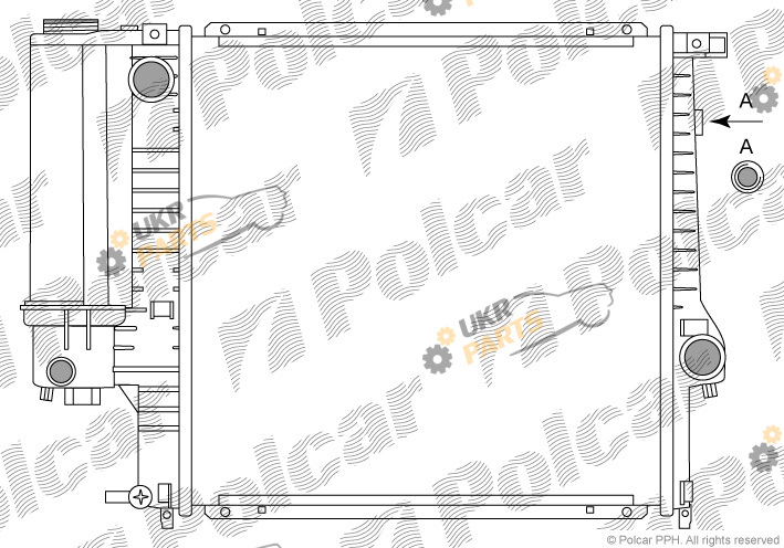 Радиатор охлаждения двигателя Polcar 200708A2