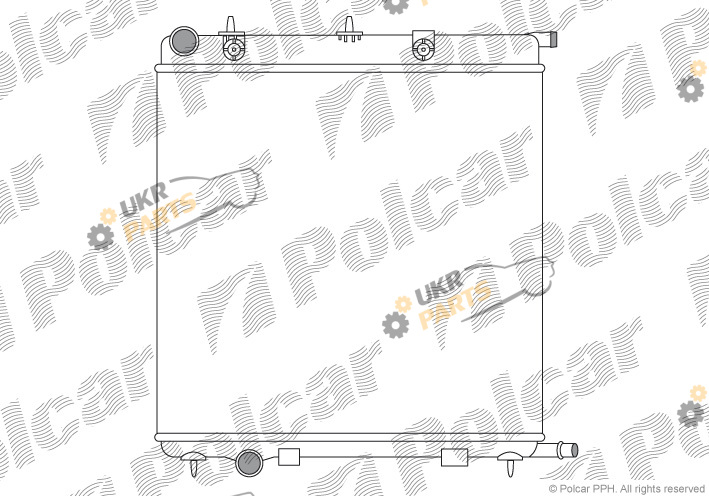 Радиатор охлаждения двигателя Polcar 231508A2