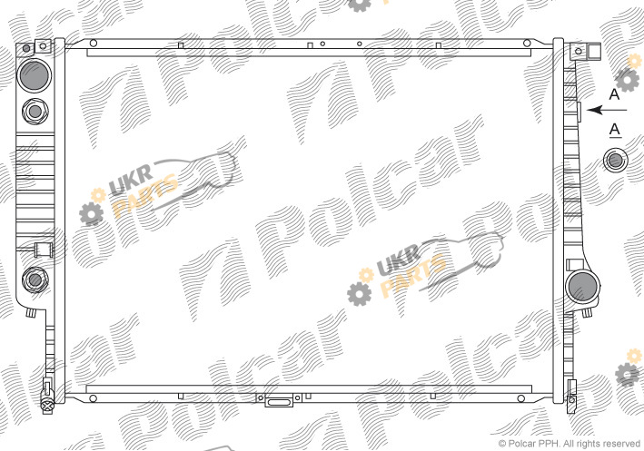 Радиатор охлаждения двигателя Polcar 201508A1