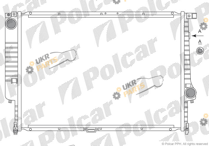 Радиатор охлаждения двигателя Polcar 201508A5