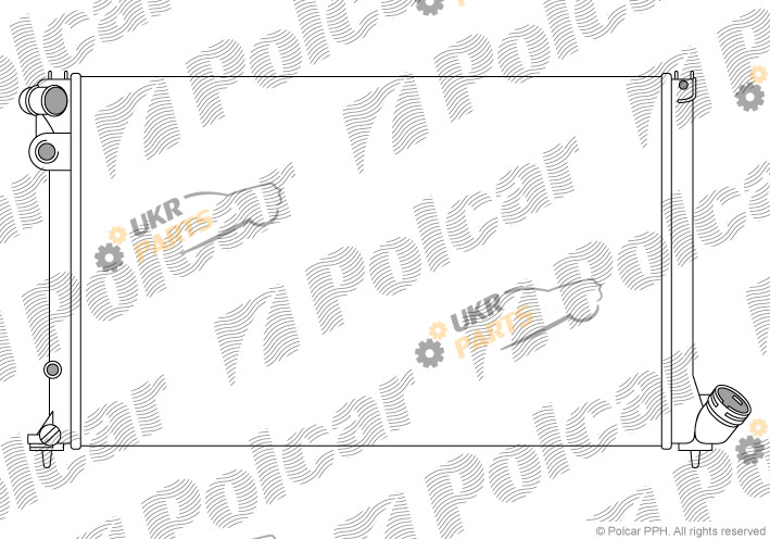 Радиатор охлаждения двигателя Polcar 574708A2