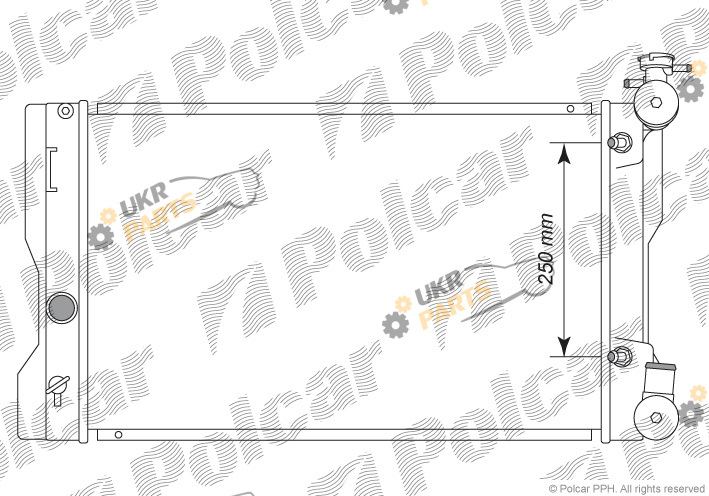 Радиатор охлаждения двигателя Polcar 81L208-1