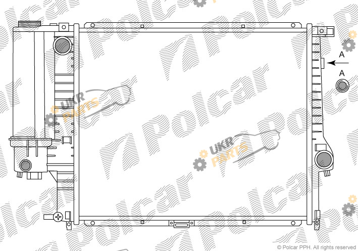 Радиатор охлаждения двигателя Polcar 201508A2