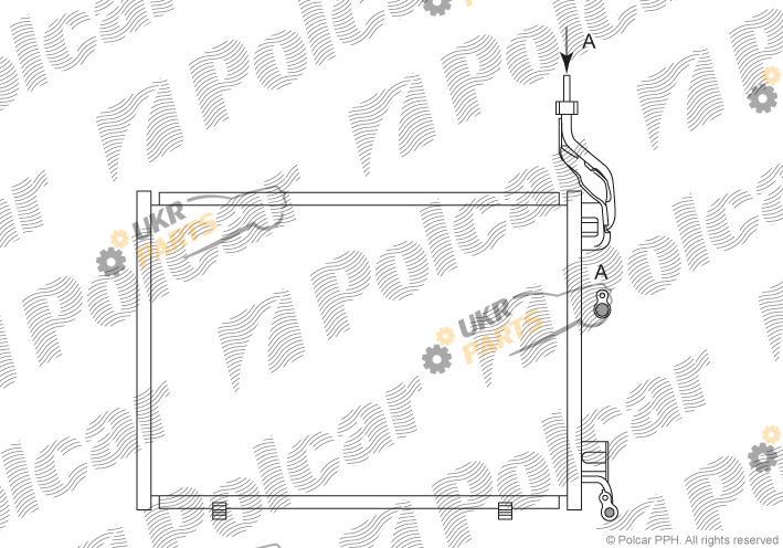 Радиатор кондиционера Polcar 3238K8C2