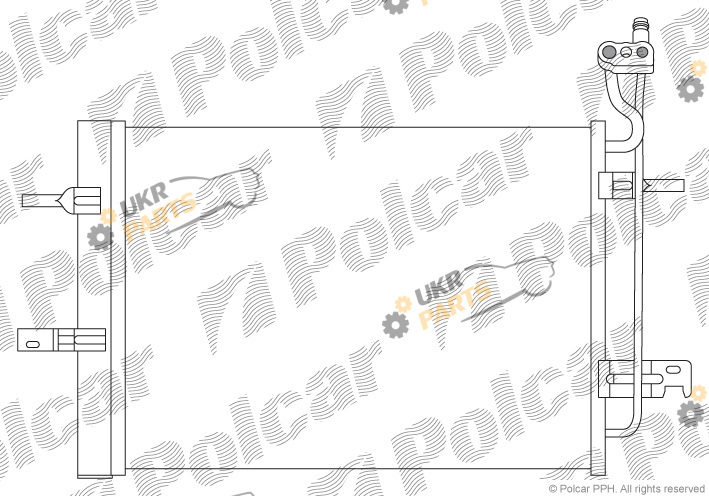 Радиатор кондиционера Polcar 5559K83X