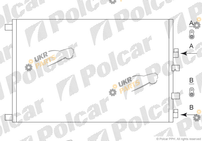 Радиатор кондиционера Polcar 6012K8C2S