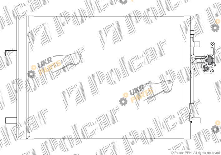 Радиатор кондиционера Polcar 9082K8C2
