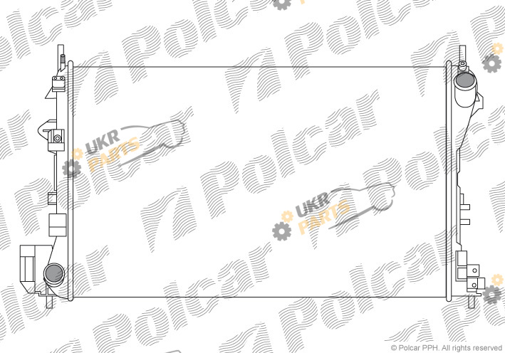 Радиатор охлаждения двигателя Polcar 551808A4