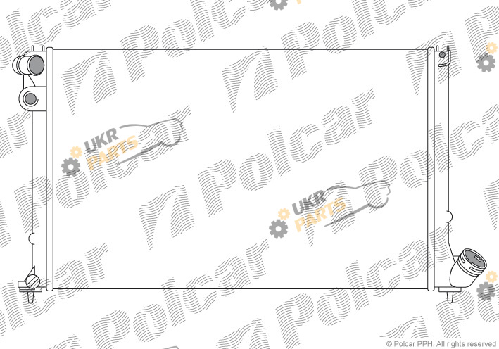 Радиатор охлаждения двигателя Polcar 574608A3