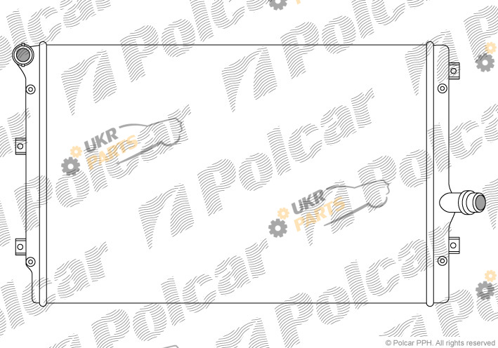 Радиатор охлаждения двигателя Polcar 133108A4