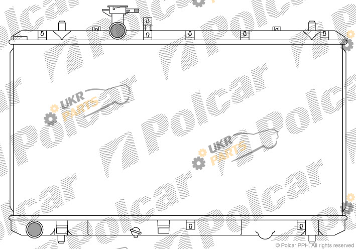 Радиатор охлаждения двигателя Polcar 743508-1