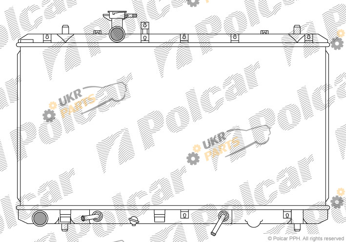 Радиатор охлаждения двигателя Polcar 743508-2