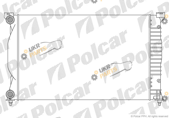 Радиатор охлаждения двигателя Polcar 133408A1