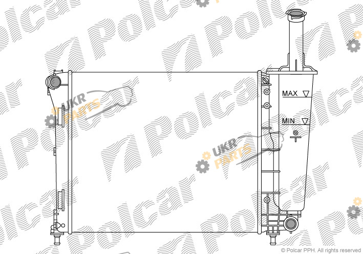 Радиатор охлаждения двигателя Polcar 303508A1