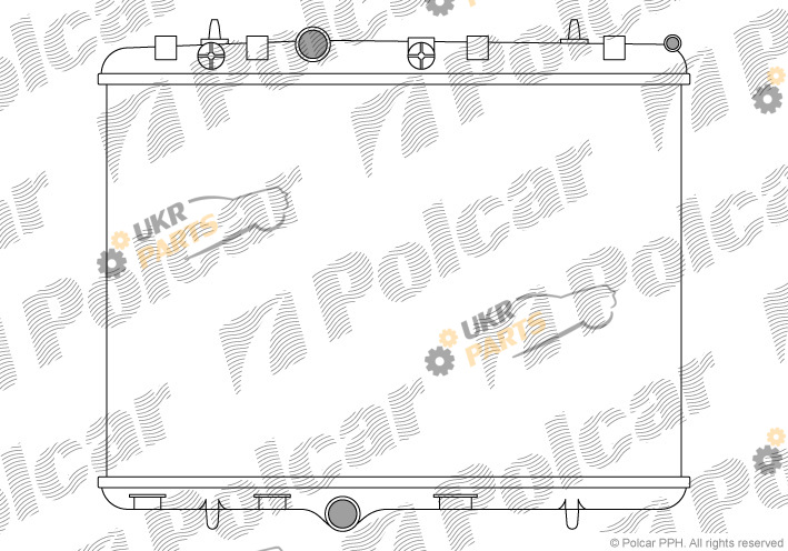 Радиатор охлаждения двигателя Polcar 574808A1