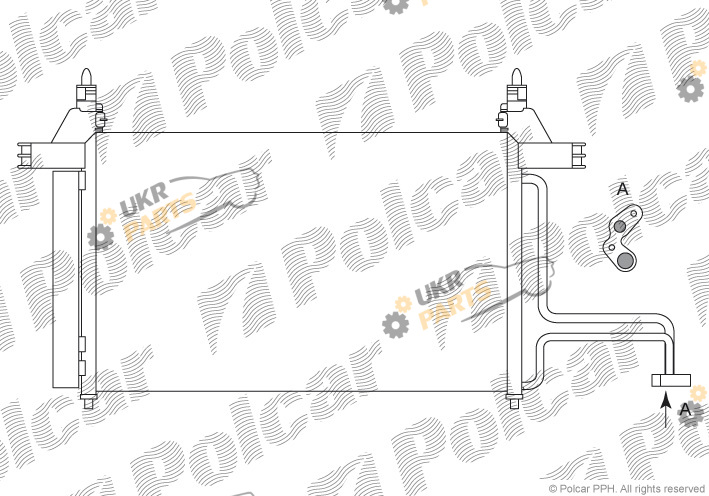 Радиатор кондиционера Polcar 3030K8C1