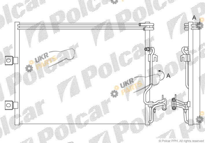 Радиатор кондиционера Polcar 5031K8C2