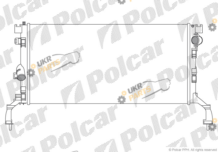Радиатор охлаждения двигателя Polcar 603908-1