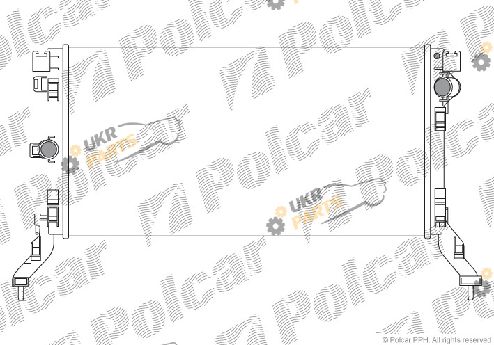 Радиатор охлаждения двигателя Polcar 603908-2