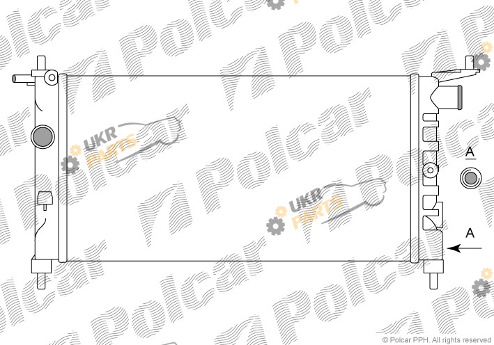 Радиатор охлаждения двигателя Polcar 555508B1