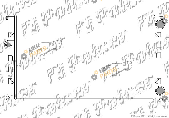Радиатор охлаждения двигателя Polcar 953808A2