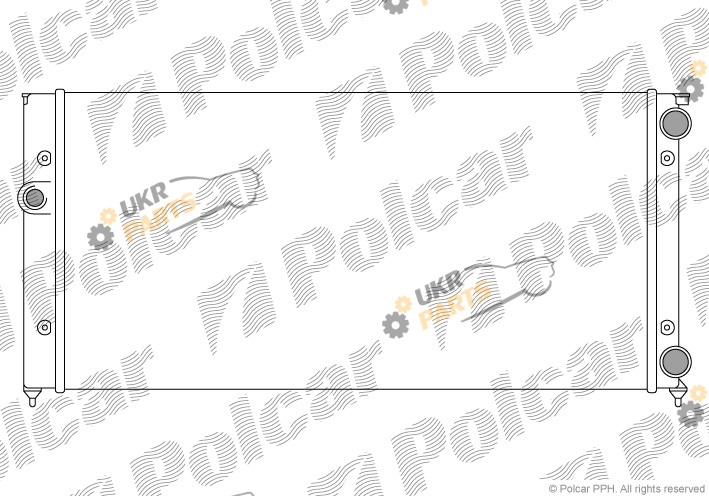 Радиатор охлаждения двигателя Polcar 953808B4